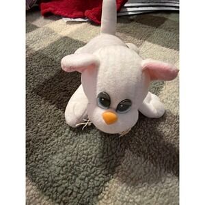 Vintage Pound Puppies White Kitten Plush Cat Red Heart Logo Retro Toy 1980s